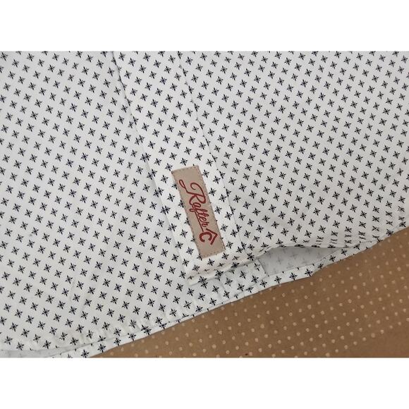 Rafter C Cowboy Collection Pro Flex 45 Performance Medium White Geometric Shirt - Picture 6 of 15